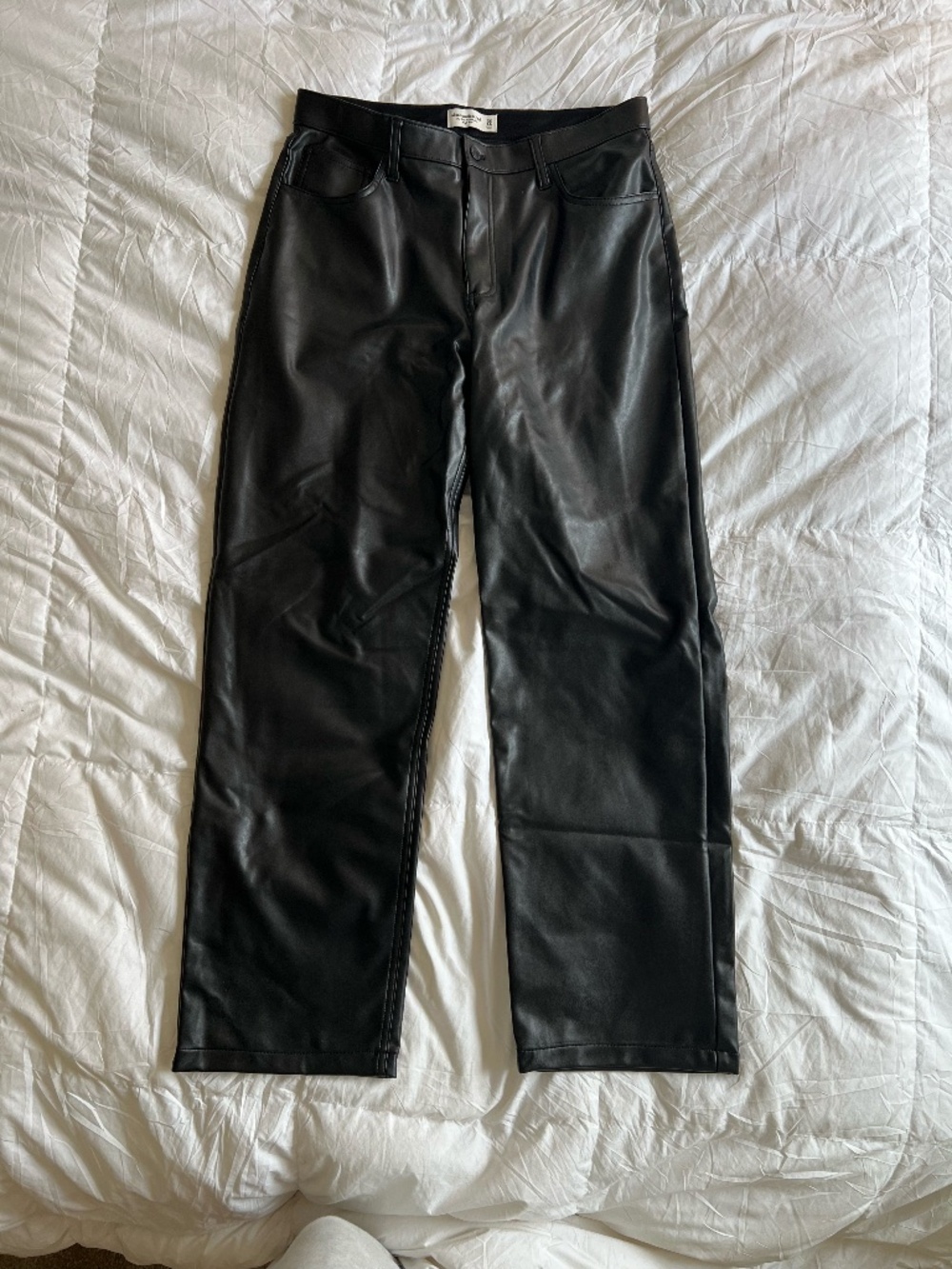 Abercrombie & Fitch Faux Leather Pants Curve Love Size 14 long